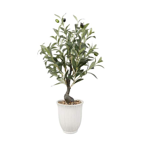 Flora Bunda 25.5" Artificial Olive tree in 6" TEXTURE CERAMIC 6*6*6.25