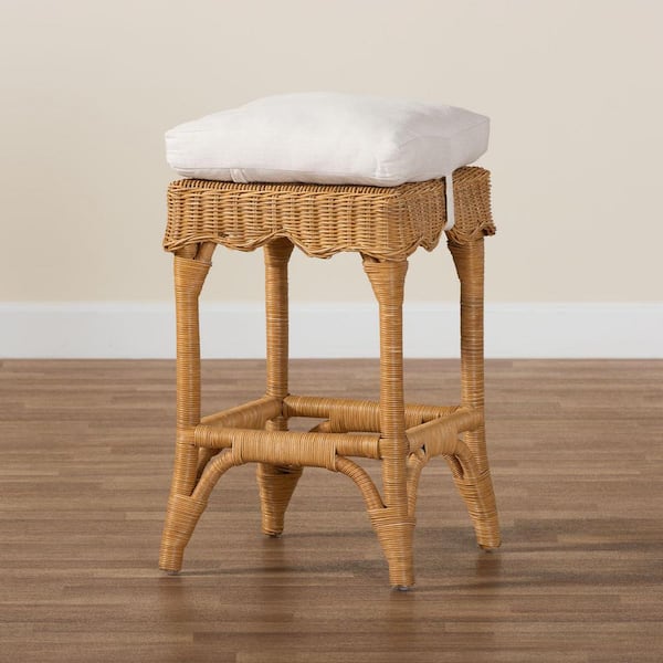 Muy 24 in. Honey Rattan Counter Stool
