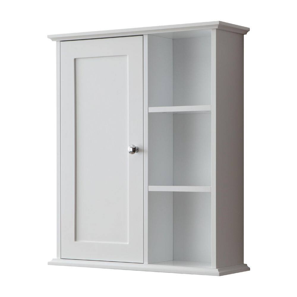 23.6 in. W x 27.6 in. H Rectanglar White MDF Surface Mount Medicine Cabinet without Mirror with 3 Open Storage Shelves price history on PriceWatchPro