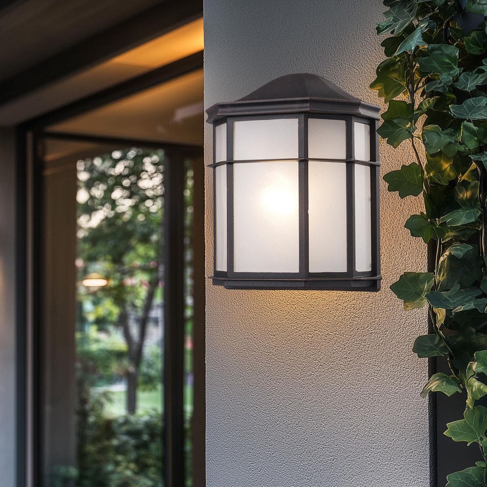 Andrews 1-Light Rust Outdoor Pocket Wall Light Fixture with Frosted Acrylic Shade price history on PriceWatchPro