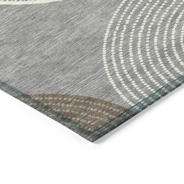 Chantille Machine Washable Indoor/Outdoor Abstract ACN2281 Gray 9 ft. x 12 ft. Area Rug
