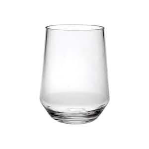 (Set of 4) 17 oz. Clear Premium Quality Unbreakable Stemless Acrylic Glasses