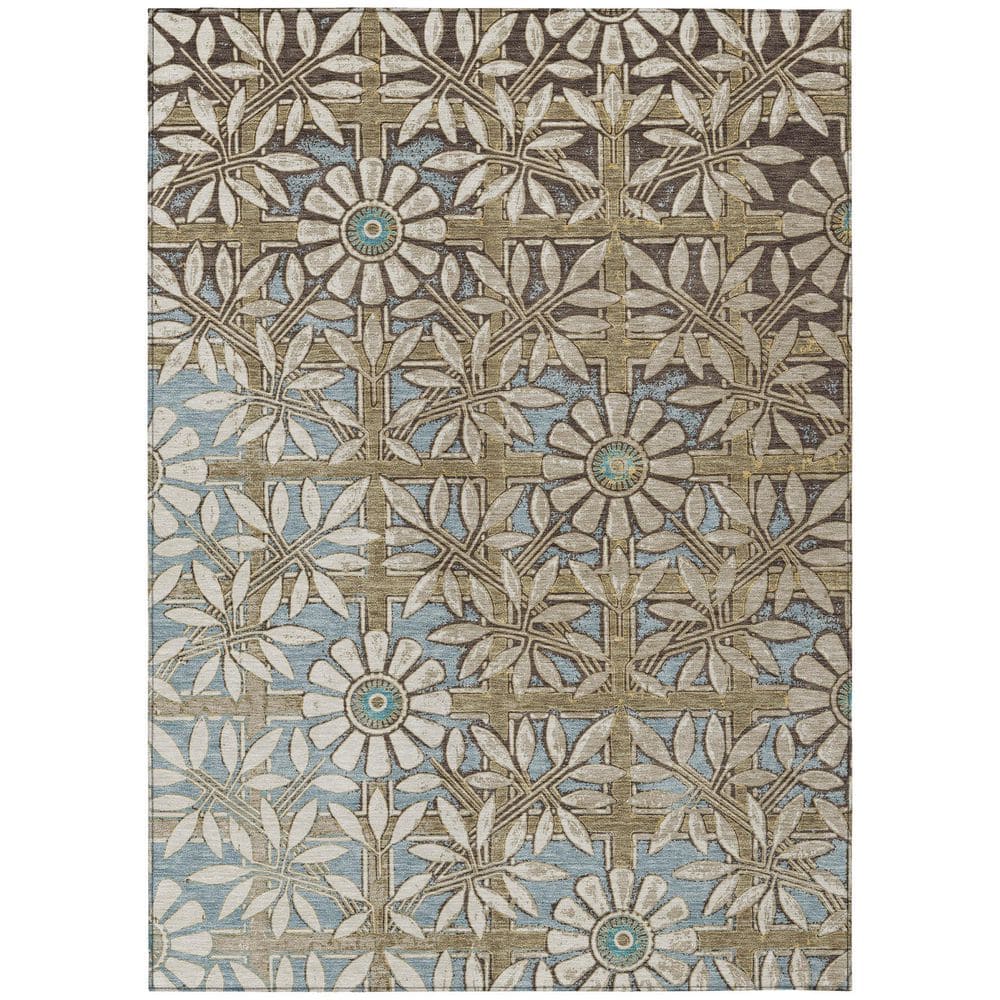 Chantille Machine Washable Indoor/Outdoor Abstract ACN2775 Khaki 5 ft. x 7 ft. 6 in. Area Rug price history on PriceWatchPro