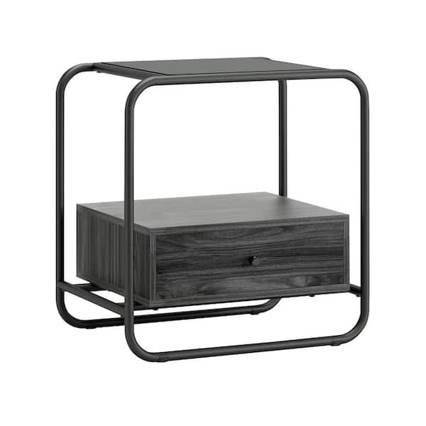 SAUDER Metro Pike 22.638 in.H Misted Elm End/Side Table with Drawer