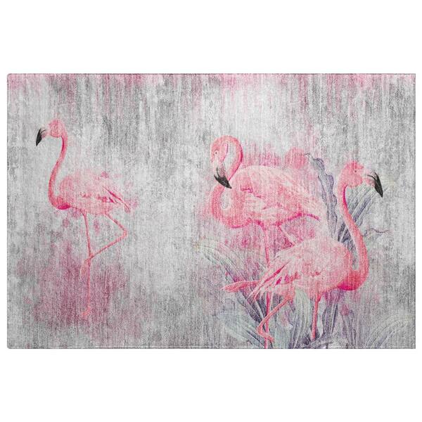 Dream Shag Premium Machine Washable Abstract ADS197 Pink 2 ft. x 3 ft. Accent Rug