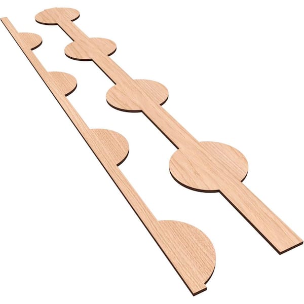 Ekena Millwork Bridgeport 47 in. H x 0.25 in. W Slatwall Panels in Hickory 12-Pack