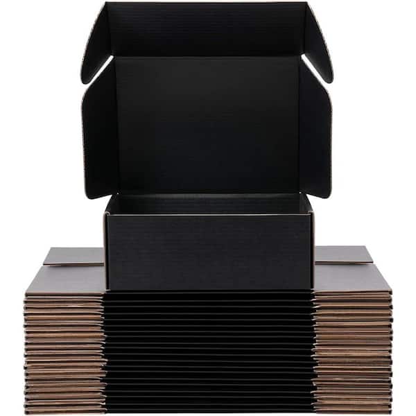 Unbranded 9.42 lb. Small Shipping Boxes 12x9x4 Inches Black Corrugated Cardboard Recyclable Mailing Packing Sturdy 20 Pack