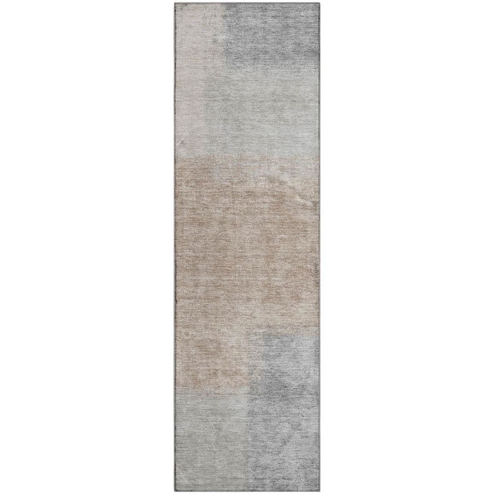 Mayfield Premium Machine Washable Abstract AMF2341 Taupe 2 ft. x 7 ft. Runner Rug price history on PriceWatchPro