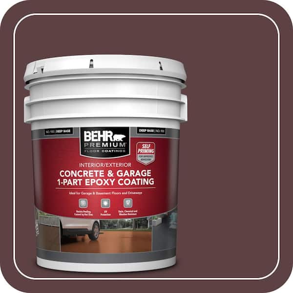 5 gal. #SC-106 Bordeaux Self-Priming 1-Part Epoxy Satin Interior/Exterior Concrete and Garage Floor Paint