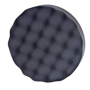 7 in. GAFPP7 Quick-Change Waffle-Pattern Foam Polishing Pad with Reusable Hook and Loop Backing