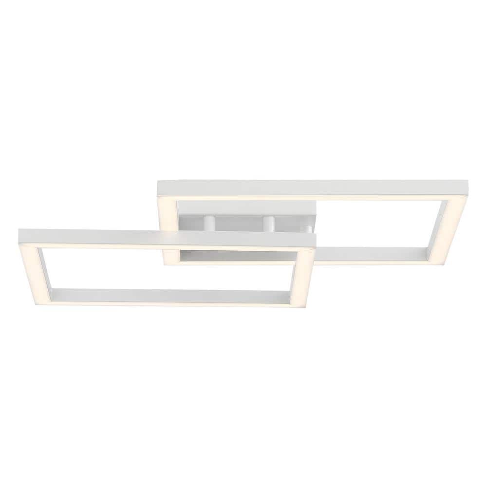 Modern Squared Black Dimmable LED Wall Sconce - 18.5"