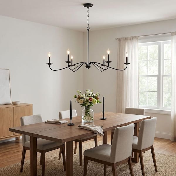 Savoy House Meridian 6-Light Matte Black Chandelier M100119MBK