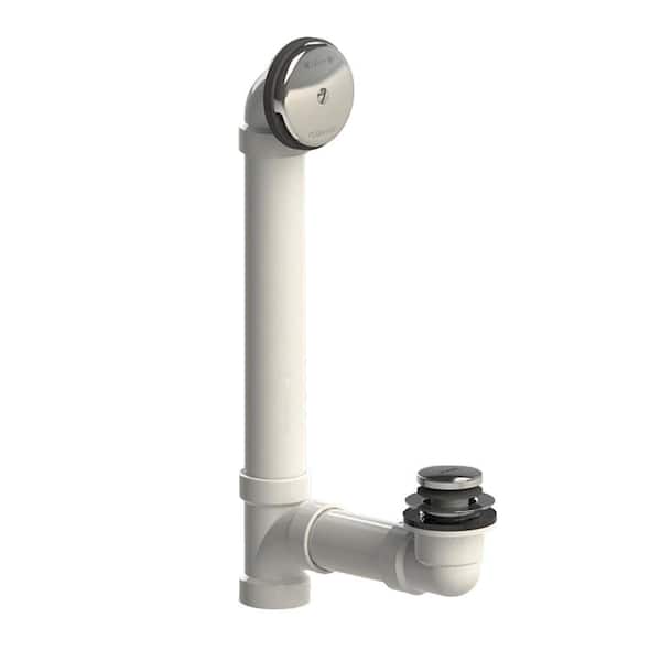Watco 600 Series 16 in. Sch. 40 PVC Bath Waste with Foot Actuated Bathtub Stopper in Chrome Plated