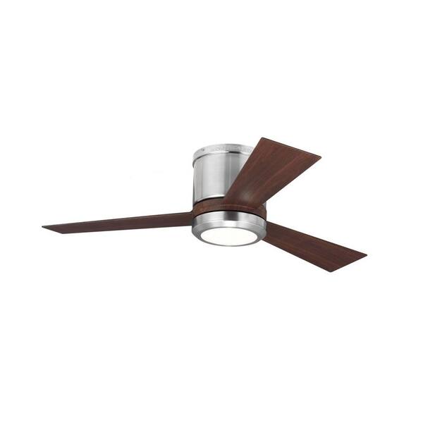 Generation Lighting Clarity II 42 in. Brushed Steel Ceiling Fan with 3-Blade