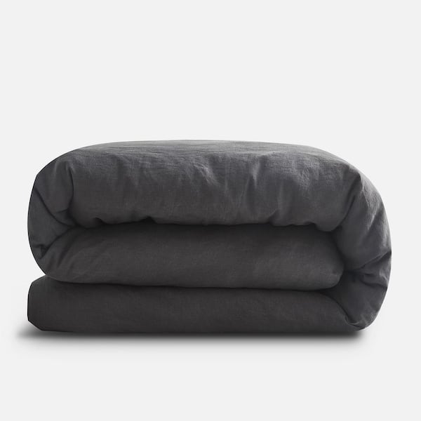 SIJO Slate Full / Queen French Linen Duvet Cover