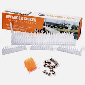 16.92 ft. Clear Plastic Bird Deterrent Spikes, Anti Bird Cat Defender Repellent, Outdoor Fence Spikes for Small Animals