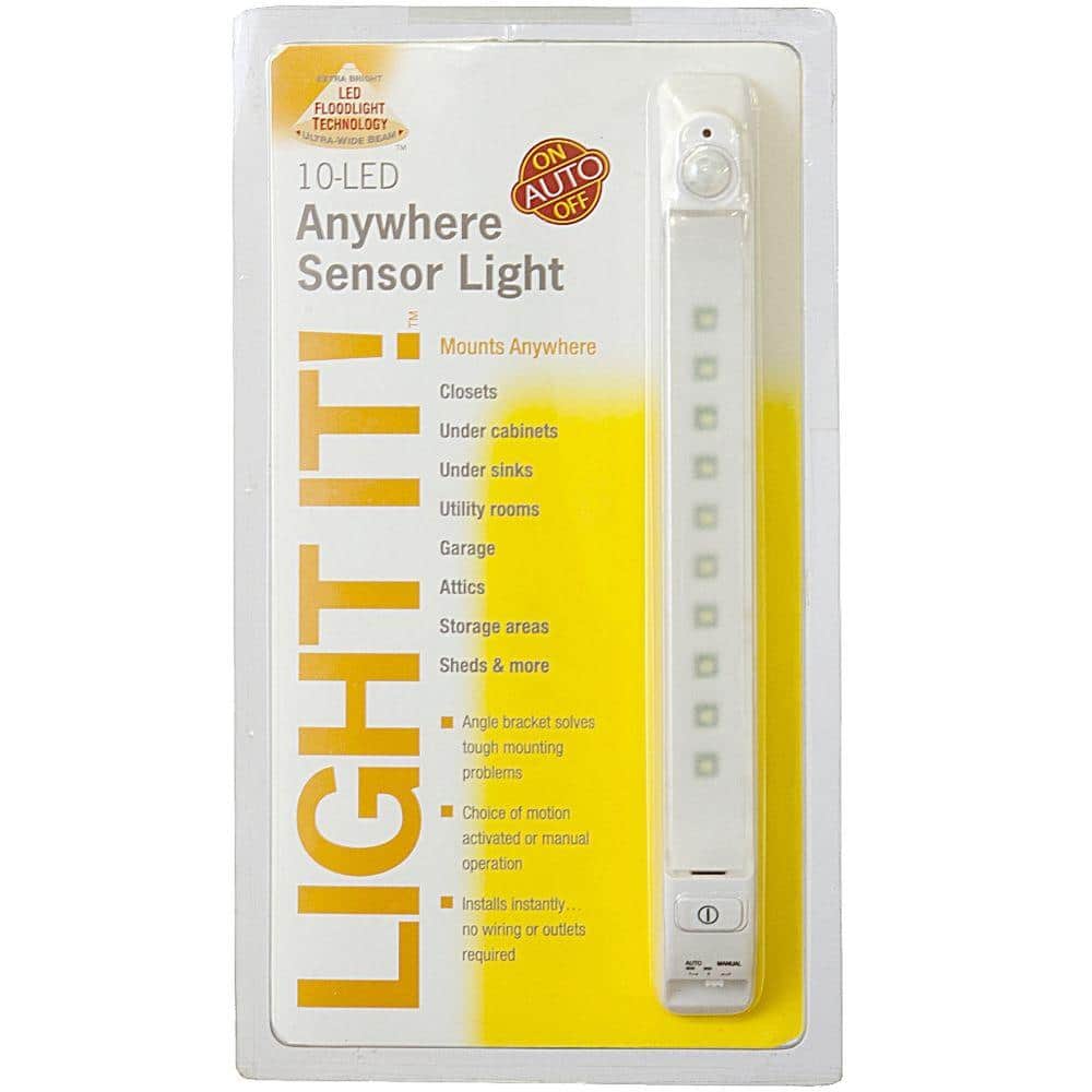 White Battery Powered Motion Sensor Undercabinet Light