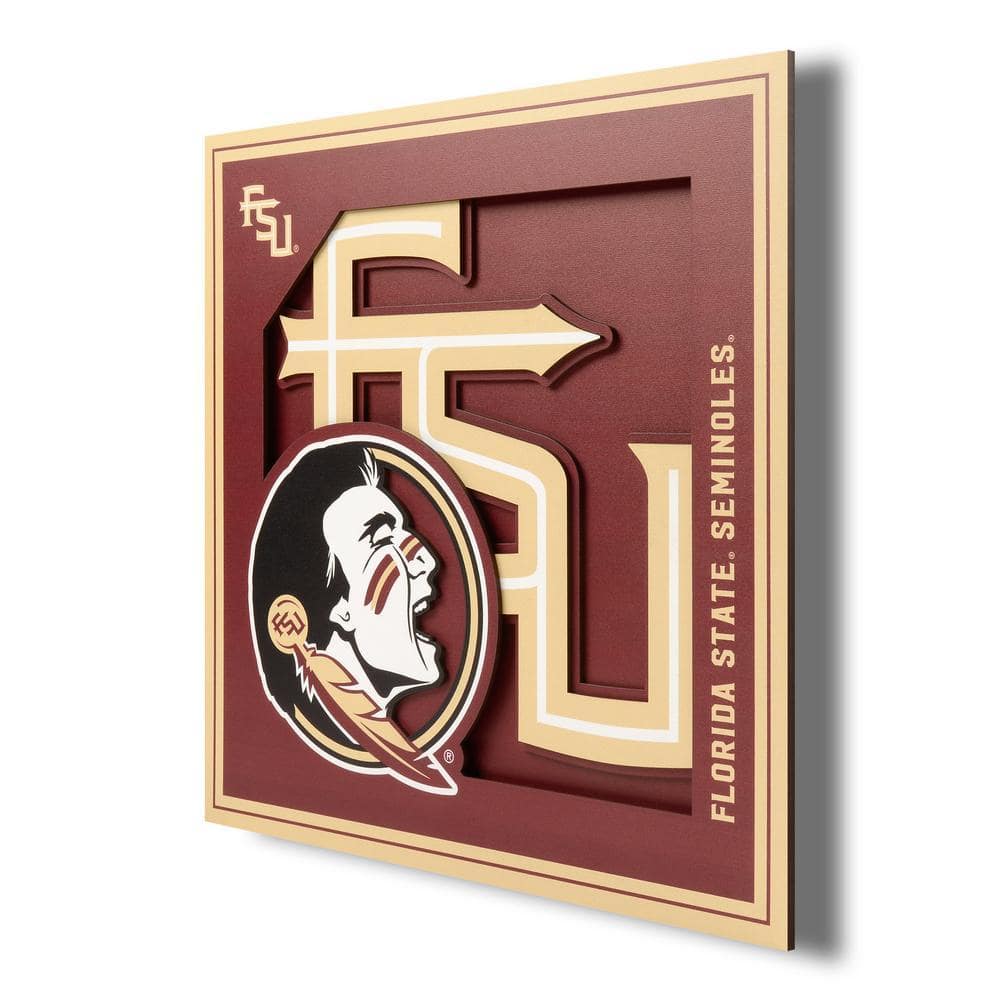 Fsu Poster NCAA Florida State Seminoles 3D Logo Series Wall Art - 12x12 2506715 ...