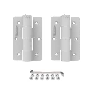 3.125 in. x 4.875 in. Aluminum White Standard Butterfly Hinge (2-Pack)