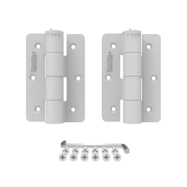 Barrette Outdoor Living 3.125 in. x 4.875 in. Aluminum White Standard Butterfly  Hinge (2-Pack) 73025673 - The Home Depot