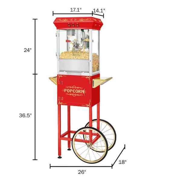 8 oz. Goldrush Popcorn Machine - with fire safety auto shut off