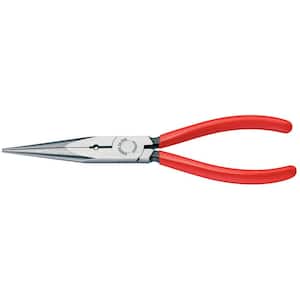 8 in. 1000-Volt Insulated Long Nose Pliers with Cutter and Chrome Plating  in Red/Yellow