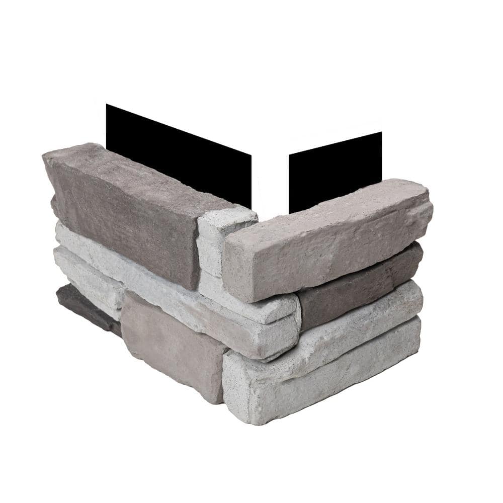 1.75 in. x 6 in. Colorado Gray Stone Veneer Siding (Corners)