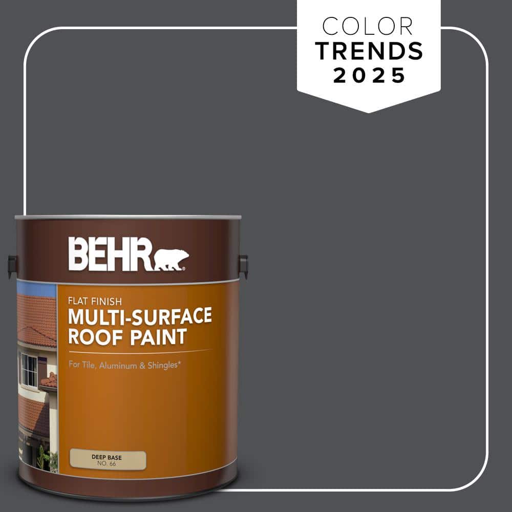 1 gal. #PPU18-01 Cracked Pepper Flat Multi-Surface Exterior Roof Paint