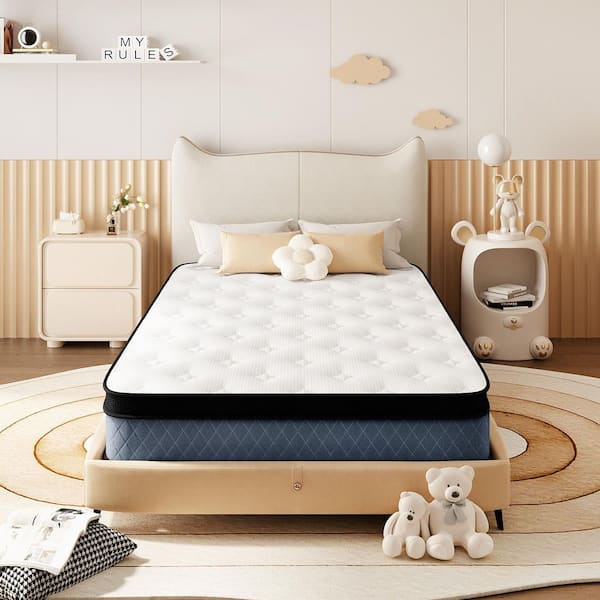 Crystli King Medium Gel Memory Foam Mattress 10 in. Bed-in-a
