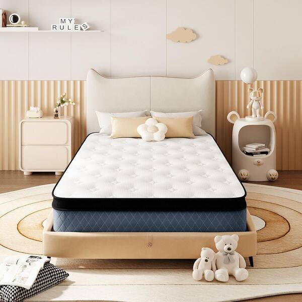 Crystli Cooling Breathable Twin Medium Hybrid Memory Foam 8 in. Bed-in-a-Box Mattress