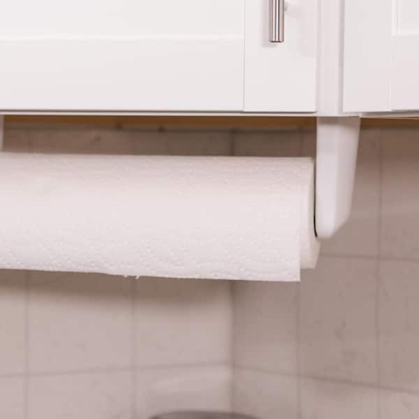 Roll Paper Towel Holder Under Cabinet Wall Mount Rack Kitchen Door Hanger Decor