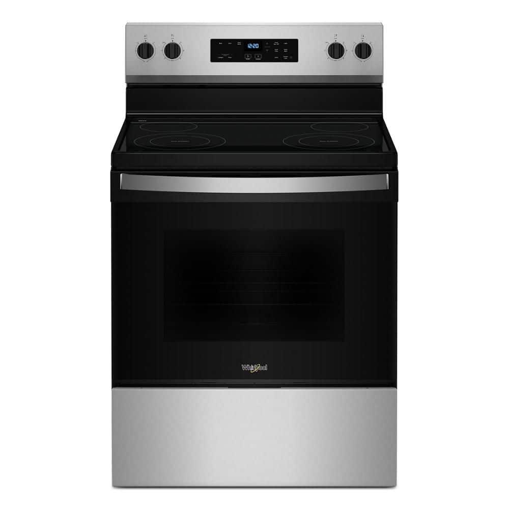 30 in. 4 Burner Element Freestanding Electric Range in Stainless Steel with Thermal