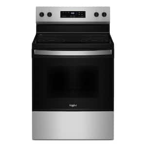 30 in. 4 Burner Element Freestanding Electric Range in Stainless Steel with Thermal