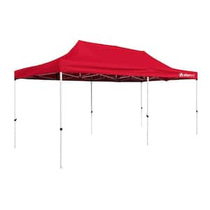 Party Tent 10 ft. x 20 ft. Red Canopy