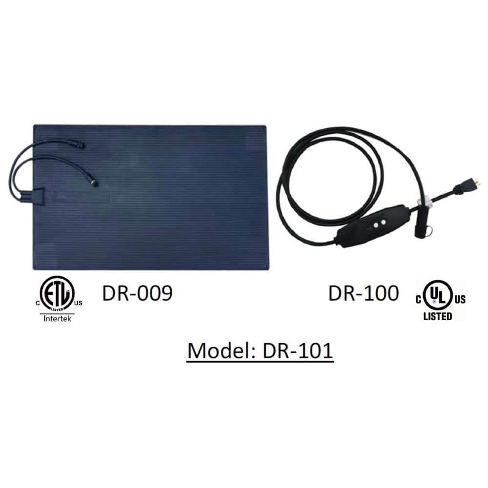Black Heated Rubber Snow and Ice Melting Mat