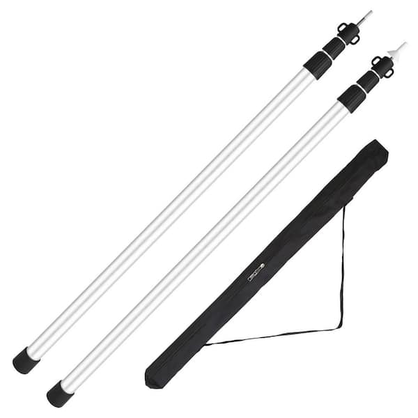 ITOPFOX 3 ft. to 7.5 ft. Aluminum Portable Telescopic Tarp Awning Pole Adjustable Tent Rod with Carry Bag for Camping 2 Pieces H2SA01 1OT124 The Home Depot