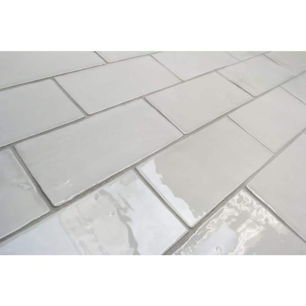 Catalina Gris 3x6 Polished Ceramic Subway Wall Tile