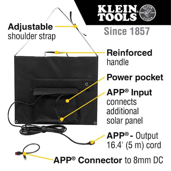 Klein Tools 60-Watt Portable Solar Panel 29250 - The Home Depot