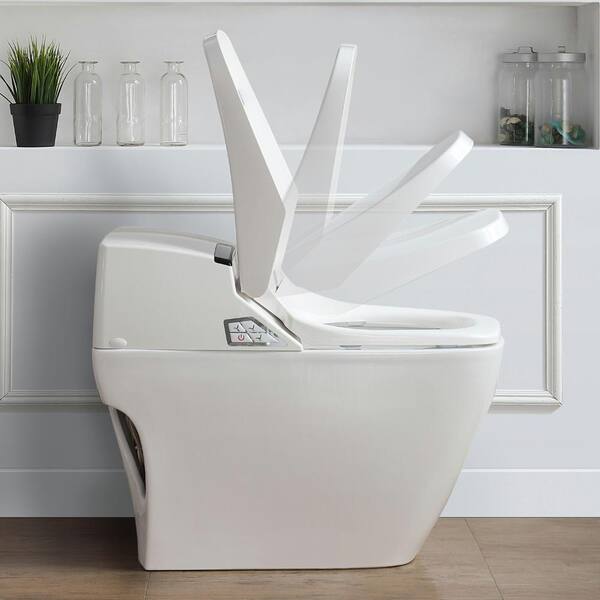 OVE Decors Smart 1-Piece 1.6 GPF Single Flush Elongated Toilet and Bidet with Seat in White