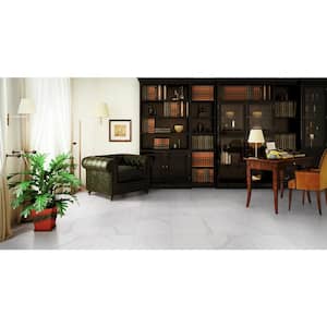 Adella Calacatta 18 in. x 18 in. Matte Porcelain Stone Look Floor and Wall Tile (11.25 sq. ft./Case)