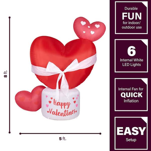 6 offers Foot Valentine’s Day Inflatable Love Hearts.