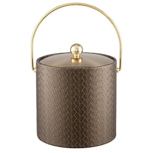 San Remo Antique Gold 3 Qt. Ice Bucket with Bale Handle and Metal Lid