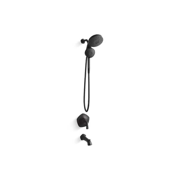 Sundae Single Handle 1-Spray Tub and Shower Faucet 1.75 GPM in. Matte Black (Valve Included)