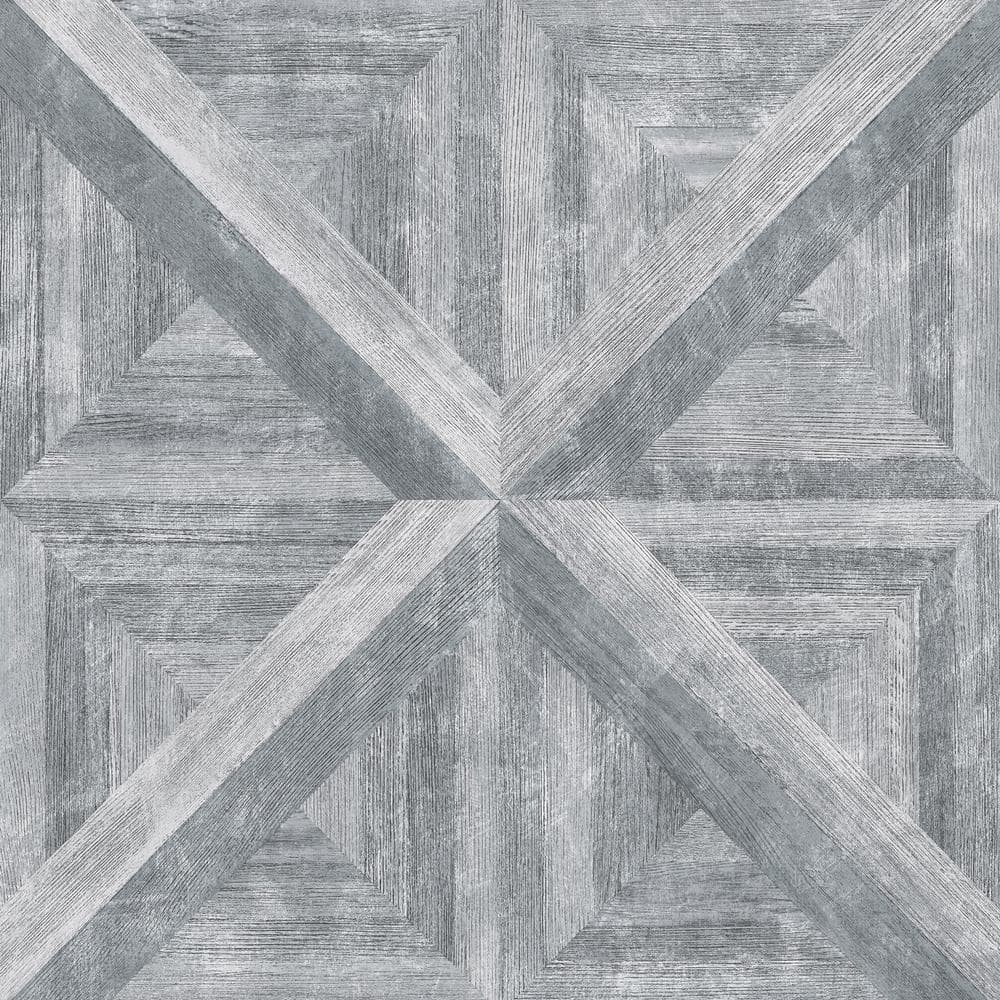 Angeline Grey Geometric Wood Non-Pasted Wallpaper