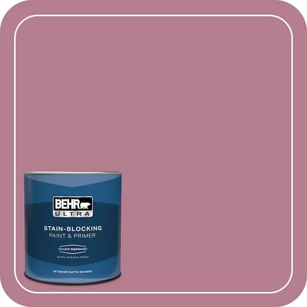 BEHR ULTRA 1 qt. #100D-4 Degas Pink Extra Durable Satin Enamel Interior Paint & Primer