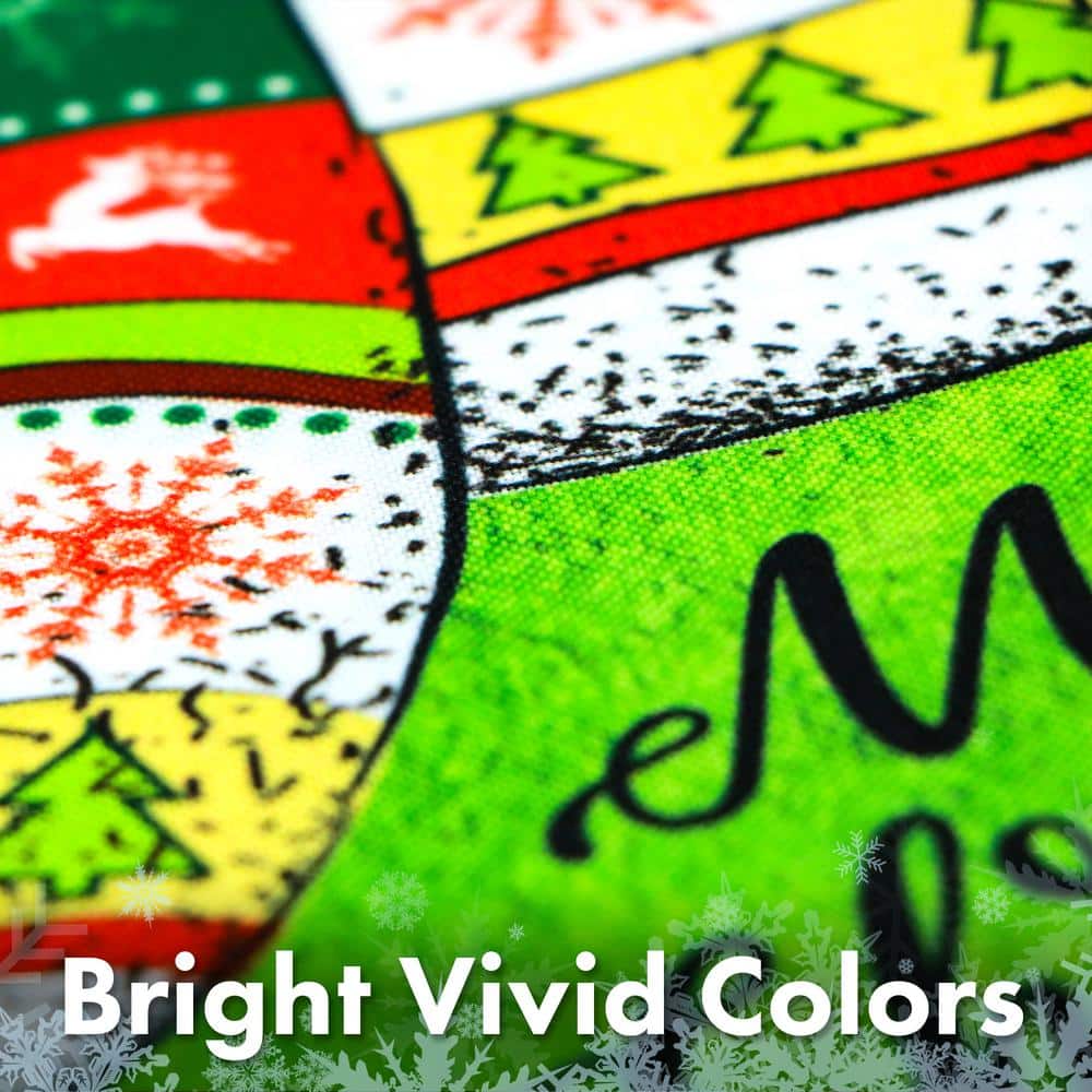 Festive Green and Red Christmas Mittens Garden Flag