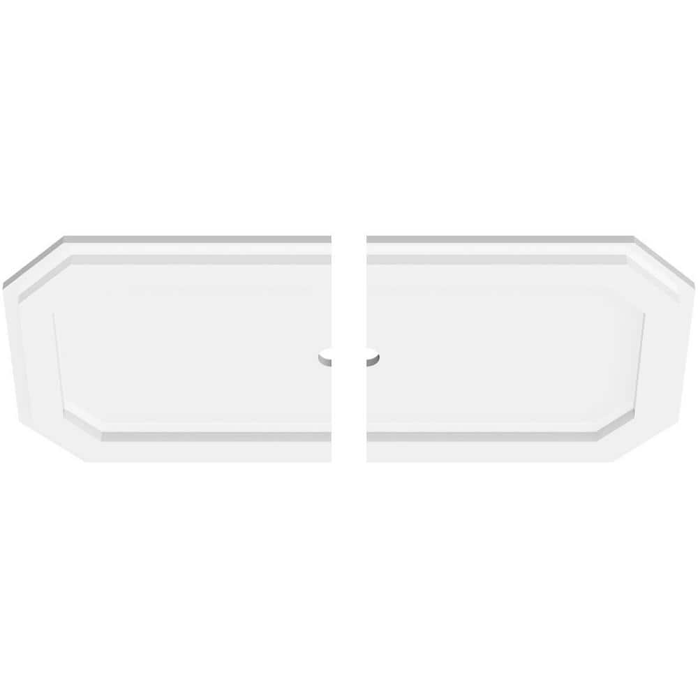 24" x 12" White PVC Contemporary Ceiling Medallion
