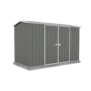 Premier 10 ft. x 5 ft. Galvanized Steel Shed in Woodland Gray with SNAPTiTE assembly system (50 sq. ft.)