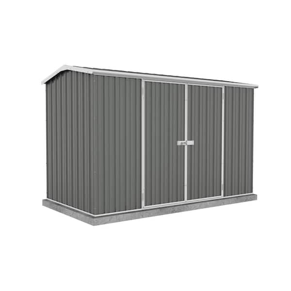 ABSCO Premier 10 ft. x 5 ft. Galvanized Steel Shed in Woodland Gray with SNAPTiTE assembly system (50 sq. ft.)
