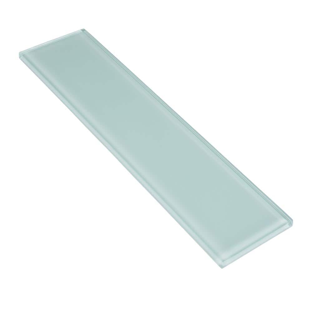 Cadet Blue Glossy Glass Subway Wall Tile 3" x 12"